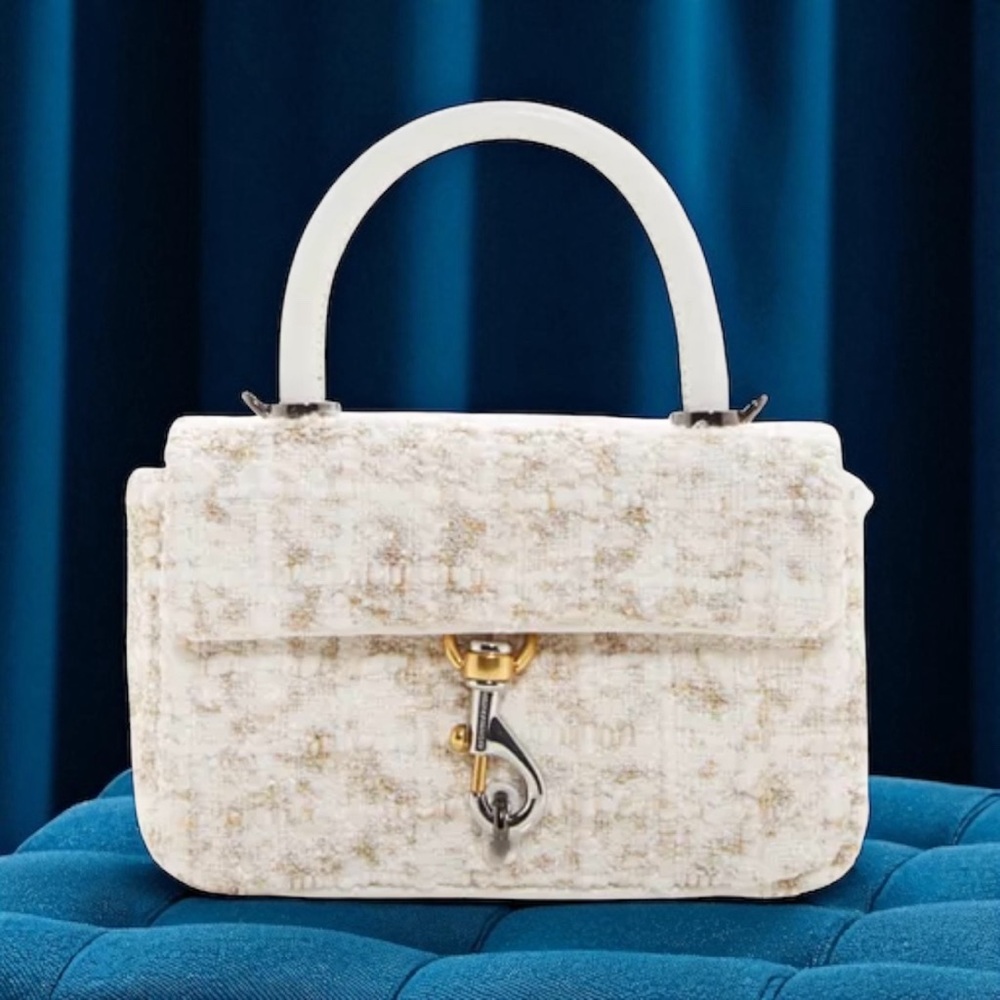 Rebecca Minkoff Edie Top Handle Purse NWT 2 tone Chain strap Cream $278 MSRP